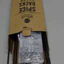 Spice Rack Wall Mounted 4 Tier  Space-Saving Kitchen Spice Organizer for Seasonings  Screw or Adhesive Hanging  Wall Mount Hanging Spice Rack for Wall, Cabinet, Pantry Door 2.5x 2.5x11.5 in (Black)