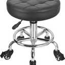 JOSTZHXIN Low Height Roller Stool Height Adjustable, Mechanic Stool Low Rolling Chair, Footstool Modern Roller Seat for Salon SPA Home Office Garage Shop (Style 3)