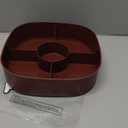 Qinyoung 10 Inch Football Serving Trays Football Party Supplies Plastic Snack Trays Tailgate Serving Platter Reusable Snack Bowl for Game Day Sports Birthday Tailgate Party Decorations