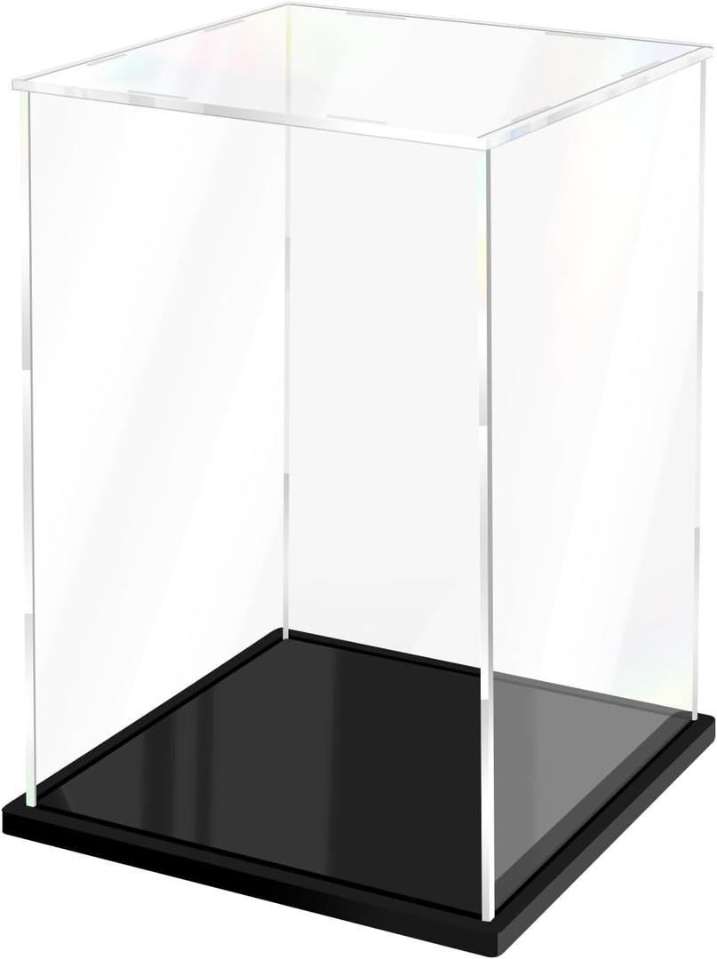 Clear Acrylic Display Case for Collectibles Assemble Doll Display Case Alternative Showcase for Lego Action Figures Model Statues Home Storage (8x8x12 inch; 20x20x30 cm)