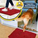 Muddy Mat | Super Absorbent Door Mat Indoor, Microfiber Quick Dry Chenille Entryway Rug, Non-Slip Front Door Mat, Indoor Mats for Entryway, Machine Washable Pet Rug, Red 30"x19"