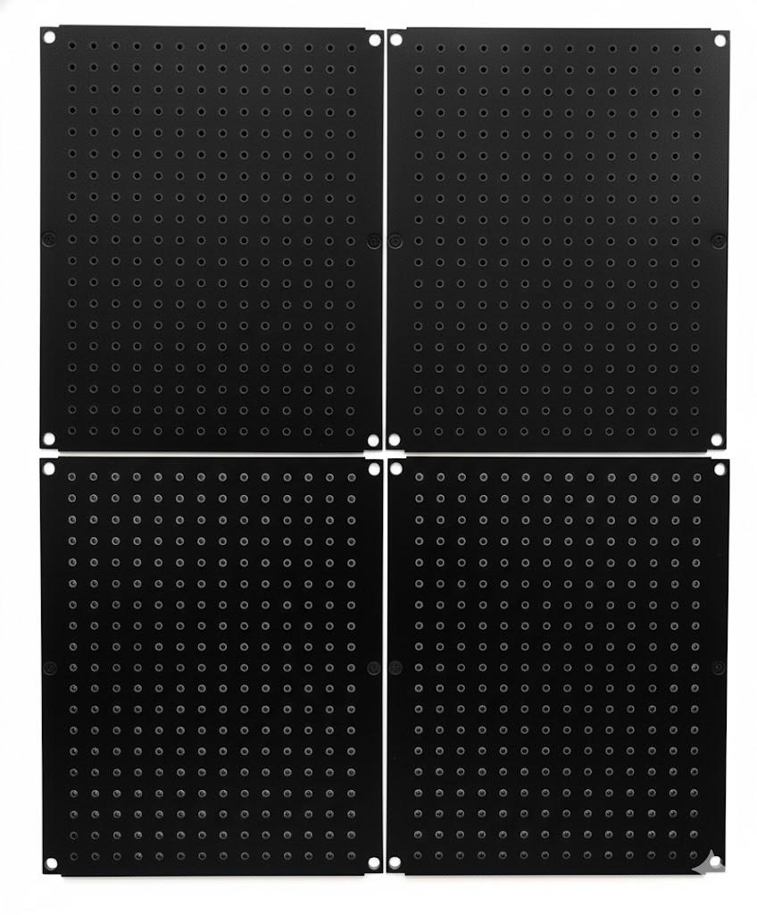 Foxngear Metal Pegboard Heavy Duty Wall Organizer for Home Garage Tool Storage-4pcs Black Foxngear Metal Pegboard Heavy Duty Wall Organizer for Home Garage Tool Storage-4pcs Black