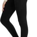 NexiEpoch Fleece Lined Leggings Women - High Waisted Winter Yoga Pants Tummy Control Soft Thermal Warm for Hiking Workout (Small-Medium)