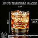 Retirement Gifts for Men 2026 2 Pack Retirement Glass Whiskey Gift for Coworker, Dad, Grandpa, Friend or Colleague, Goodbye & Farewell Gift