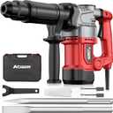 AOBEN SDS-MAX Demolition Jack Hammer Concrete Breaker, Demo Chipping Hammer, 1500W Electric Jackhammer, with Vibration Control and Safety Clutch, Includes Tool Case, Chisels