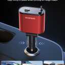 SUPERONE 【Upgraded】 Retractable Car Charger 4 in 1, Fast Car Phone Charger with Cord 2.6ft, USB C and Apple Car Charger Adapter, Compatible with iPhone 17/16/15/15 Pro Max/14/13/12/11, Galaxy, Pixel