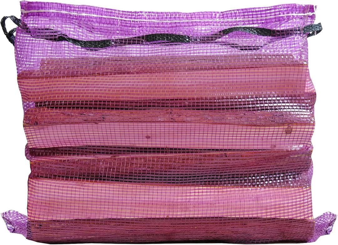 Mesh Firewood Bags 22"18" 150 Per Pack Crawfish Sacks, Firewood Bags for Selling, Onion Bag Storage Potato Sacks Mesh Wood Bag Bulk (Pack of 150) (Purple)