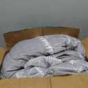 WONGS BEDDING Grey Comforter King, Soft Microfiber Reversible Grey Boho Down Alternative Comforter Set for King Bed- 3 Pieces (1 Solid Comforter + 2 Pillow Shams), Bedding Comforter Set 104" x 90"
