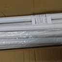 Tension Curtain Rod，40-166IN(3.33-13.83Ft) 2PCS One-Click Fast Extension Rod Easy to Install White Long Outdoor Curtain Rods No Drilling Never Rust