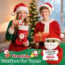 2 x Funny Crochet Santa Claus Christmas Gift,Xmas White Elephant Gifts Stocking Stuffers for Adult Kids Daughter Son Best Friend Teens Girls Boys,Handmade Christmas Decorations for Tiered Tray Office Desk