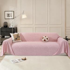 CYCMACO Couch Cover for Dogs, Pet Couch Covers for Sofa, Washable Couch Covers for 2 Cushion Couch, Sofa Couch Protector for Dogs, Sofa Slipcovers for Living Room, 78"x118", Pink-JC