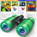 LET'S GO! Boy Toys Age 3-7 Kids Binoculars for Bird Watching|Hiking|Camping Toy for 3 4 5 6 7 Year Old Boy Girl Christmas Birthday Gifts Outdoor Travel Toys for Kid Boys Ages 3-6 Stocking Stuffers (Green)
