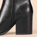 Amazon Essentials Women's Clean Heel Ankle Boots with Side Zipper, Memory Foam Insole, Size 7.5