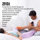 ZFiSt 3 Pair Sport Compression Socks Men Women, Compression Stocking Nurse Socks for Edema Travel (XXL)