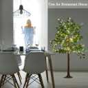 Hairui Artificial Ficus Silk Tree Lights 4FT 140LED Fairy Lights, Faux Plant Tree with Lights for Home Room Spring Summer Decoration Inside