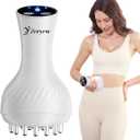 3-in-1 Handheld Lymphatic Drainage Massager with Red Light, Heat & Vibration - Cordless Anti Cellulite Massage Tool for Body Relaxation, 3 Modes & 9 Speeds for Belly, Legs, Thighs