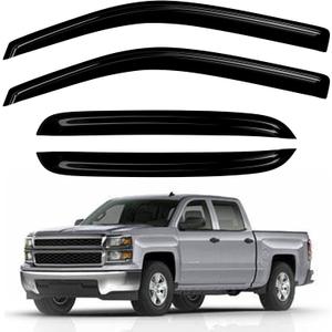 Window Rain Guards Guard car Shield auto deflectors,rainguards Compatible with 2014-2018 Silverado/Sierra