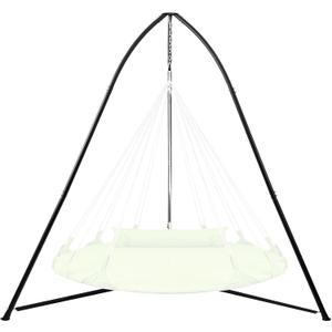 Tripod Hammock Chair Stand for Multi-Use, Heavy-Duty Hammock Chair Stand for Indoor & Outdoor, with Height Adjustable Triangular Design, 330 lbs Capacity, Easy Assembly, Stand Only - Black