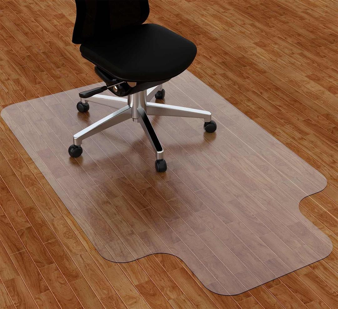 Amyracel Office Chair Mat for Hardwood Floor, 30 x 48 Clear Desk Chair Mat for Hard Floors, Easy Glide Floor Protector Mat for Office Chairs