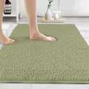 MAYSHINE Plush Shaggy Chenille Bath Mat | Extra Soft, Super Absorbent, Non-Slip Bathroom Rug | Fluffy Microfiber, Area Rug Sets for Bathroom Floor, Kitchen, Living Room | 59"x31" | Sage Green