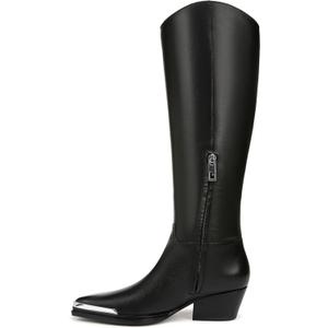 Franco Sarto Women's Billie Knee High Fashion Cowboy Boot (6, Black)