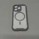 Miracase for iPhone 16 Pro Case Full-Body Phone with Built-in Glass Screen Protector, [Compatible with MagSafe] Military Drop Proof 16 Pro Cover Bumper 6.3 inch, Grey (Magnetic Grey Titanium)