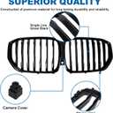Front Grille Grill Single slats Compatible with 2019 2020 2021 2022 2023 X5 G05(Glossy Black Kidney Grill)