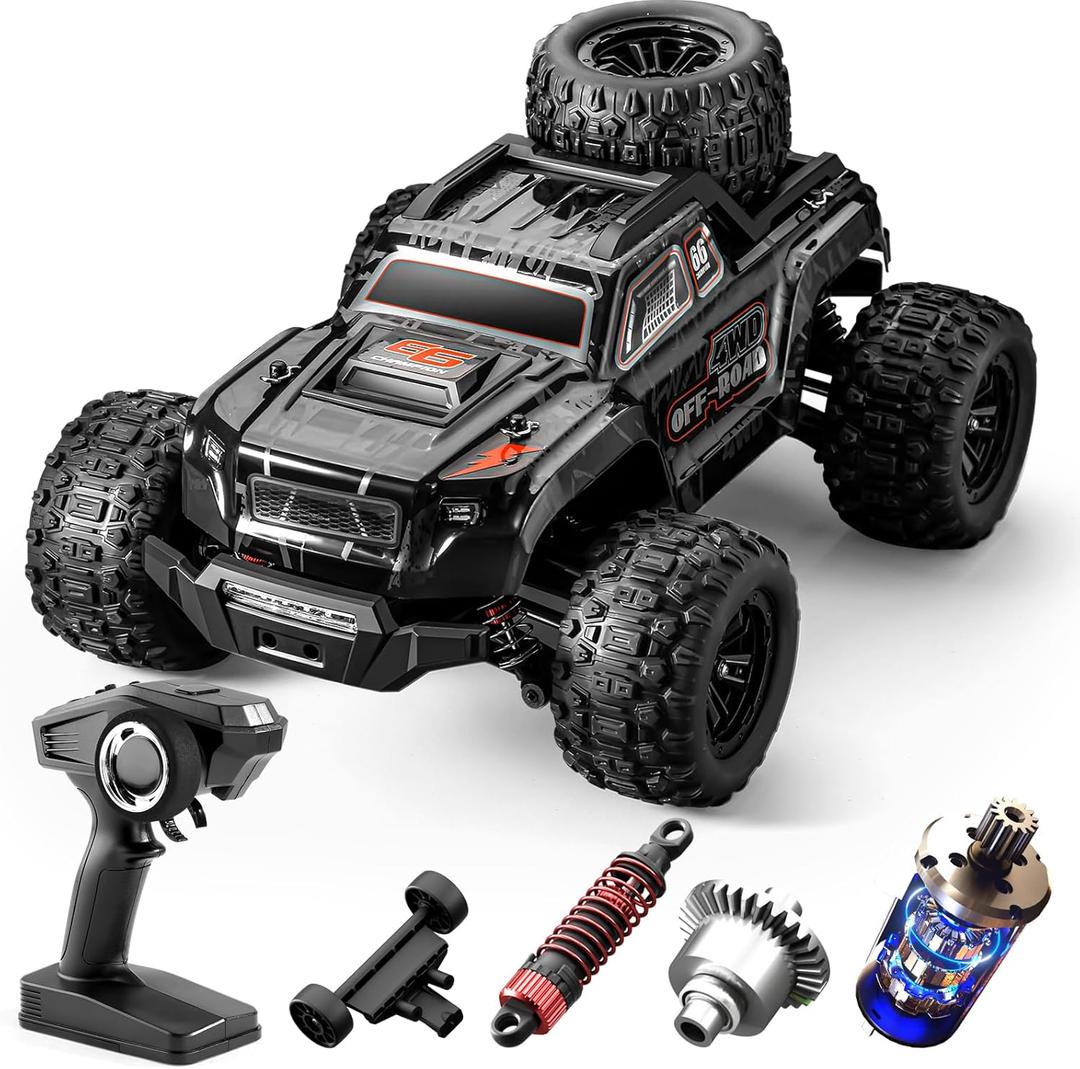 1/16 RTR Brushless Fast RC Cars for Adults, Max 42mph Electric Off-Road RC Truck, High Speed RC Car 4X4 Remote Control Car with 2 Lipo Batteries for Adult S910S Black 1/16 RTR Brushless Fast RC Cars for Adults, Max 42mph Electric Off-Road RC Truck, High Speed RC Car 4X4 Remote Control Car with 2 Lipo Batteries for Adult S910S Black