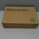 KeaBabies Baby Car Seat Mirror - Wide Shatterproof Backseat Infant Car Mirror for Baby Rear Facing, Crystal Clear View, Travel Accessories, Easy Install & Adjust for Removable Headrest (Matte Black) (Large 11.5 x 7.5")