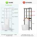 GRUSIGN Over-The-Toilet Storage Shelf, 4-Tier Bathroom Organizer Shelf, Freestanding Space Saver Shelves Over Toilet with Adjustable Shelf for Bathroom, White