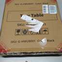 Umbrella Table Tray with Hole, Portable Outdoor Side Table, Black, 14.8 x 14.8 x 0.9 inches
