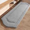 Bathroom Rugs Runner 24x60, Long Bath Rug Non-Slip, Extra Soft Absorbent Shaggy Large Bath Mats for Bathroom, Grey
