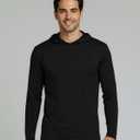 Real Essentials 3 Pack: Men's Dry Fit Wicking Long Sleeve Fishing Active Hoodie Pullover Sweatshirt (Big & Tall) (Black, XL)