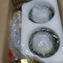 Smaryong Vintage Battery Operated Wall Sconces Set of Two, with Green Tulip Glass Lampshade, Wireless Rechargeable Battery Powered Wall Light for Bedroom Living Room Bathroom Hallway Home Decor