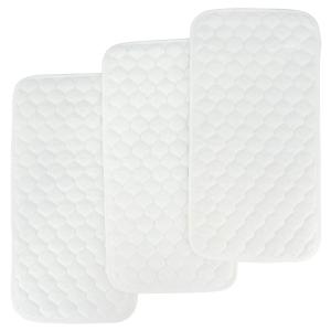 BlueSnail Quilted Thicker Waterproof Changing Pad Liners,3 Count(Snow White 13 x 27)