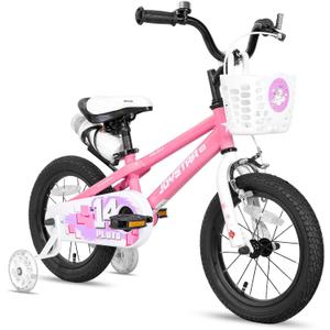 JOYSTAR Pluto 12 14 16 18 20 Inch Kids Bike with Light Up Training Wheels, Kids' Bicycle for Boys Girls Age 3-12 Years, Children Bikes, Multiple Colors