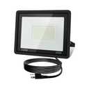 ZHPINGMX 100W LED Flood Light Outdoor, 10000LM Super Bright Floodlight Outside Work Lightwith Plug, 6500K Daylight White LED Flood Light Outdoor, IP66 Waterproof Outdoor Flood Light-1Pack