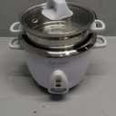 Aroma Housewares 6-Cup (Cooked yield ) / 1.2Qt. Select Stainless Pot-Style Rice Cooker, & Food Steamer, One-Touch Operation, White