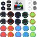 3 x 30 Pieces Controller Thumb Grips for PS5/4,Controller Thumb Caps for Xbox,Joystick Stick Grip for Switch1/2 Pro Controller,Precision Rings&Thumb caps Set(Red&Blue&Green) A&D