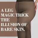 HONENNA Plus Size Fleece Lined Tights, Fake Transparent Curvy Winter Thermal Tights for Women under Dress, medias trmicas (Black)