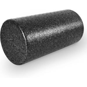 ProsourceFit High Density Foam Rollers 12 - inches long, Firm Full Body Athletic Massage Tool for Back Stretching, Yoga, Pilates, Post Workout Muscle Recuperation, Black