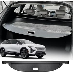Cargo Cover Compatible with Cadillac Optiq 2024 2025 Accessories,Carbon Fiber Texture Retractable Trunk Cover Organizer Security Shielding Shade Tonneau Cover
