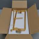 MALACASA 3 Tier Serving Trays for Party, 12 Inch Porcelain White Trays for Serving Food, Dessert Stand with Collapsible Gold Metal Rack