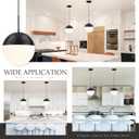 10 Inch Black Mid Century Modern Pendant Light Pendants for Kitchen Island Frosted Milky White Glass Globe Height-Adjustable Modern Hanging Globe Pendant Light for Bedroom (Bulb Incl)