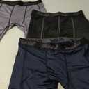 Runhit Compression Shorts Men Underwear Spandex Running Shorts Workout Athletic (Medium, 3 Pack With Pocket:black,grey,navy)