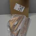 Boulphia Shower Foot Rest 14in, Acacia Wood Shower Stool for Shaving Legs, Waterproof Corner Shower Stool with Storage Shelf for Inside Small Shower Spaces, Wood Color