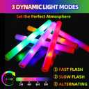 118 Pack Foam Glow Sticks Bulk Party Pack,Party Favors Supplies,3 Flashing Modes Glow In The Dark Party Supplies,Light Up Foam Sticks for Wendding Raves Camping Outdoor