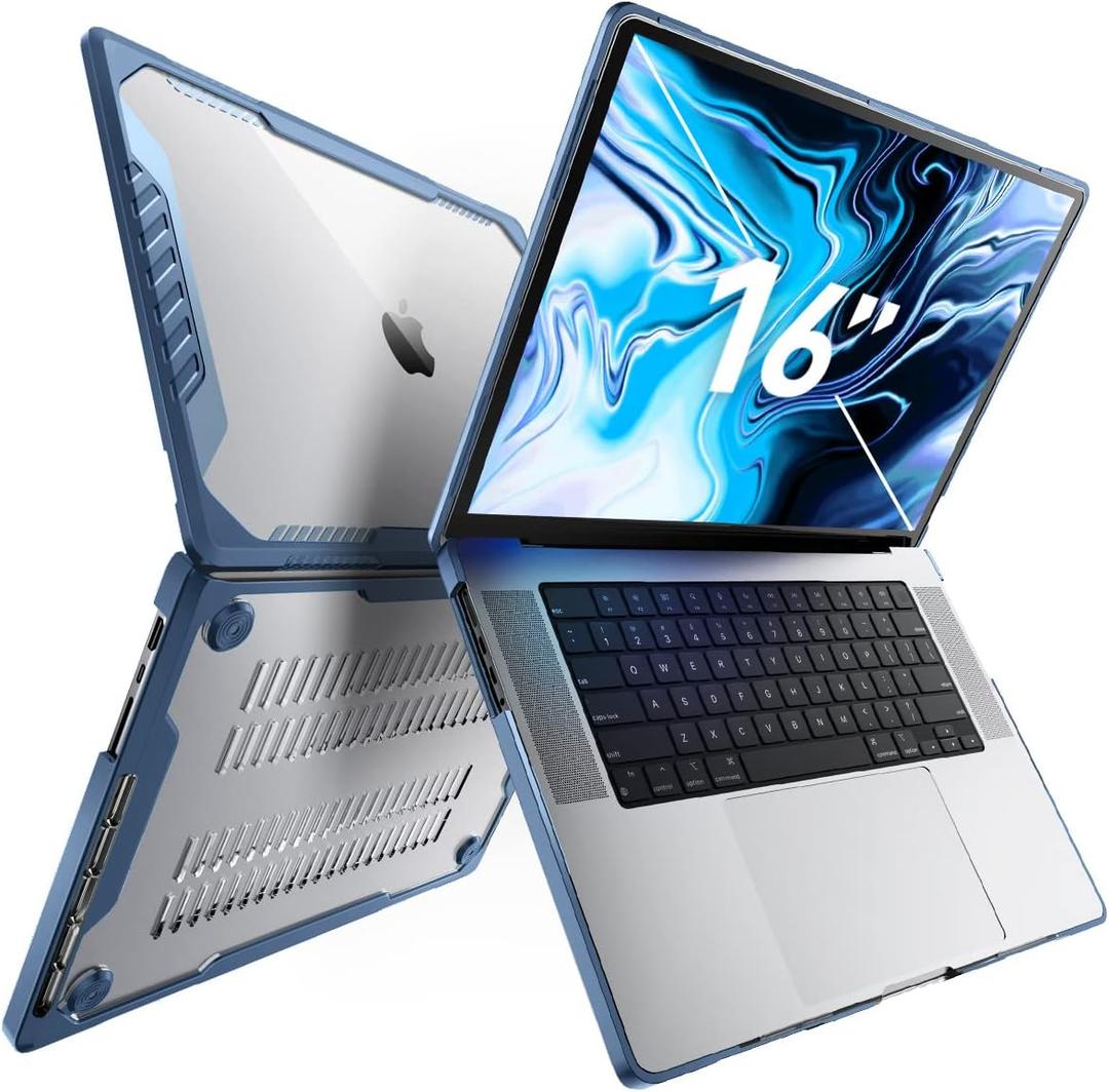 SUPCASE for MacBook Pro 16 Inch Case 2024-2021 (Unicorn Beetle), M4/M3/M2/M1 Pro/Max A3403 A3186 A2991 A2780 A2485 Heavy Duty Rugged Shockproof Hard Shell Protective Cover for MacBook Pro 16", Azure (Blue)