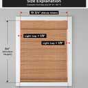 UNISHADES Cordless Bamboo Roman Shades for Windows, 100% Blackout Backing Fabric for Light Blocking, 26" W 64" H - Papara Carbon
