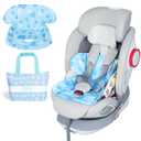 Orzbow Car Seat Cooling Pad with Insulated Bag, Gel Car Seat Cooler Pad for Babies, Toddler, Infant, Portable Cooling Mat for Strollers and Carseats, Keep Baby Cool in Summer, Blue